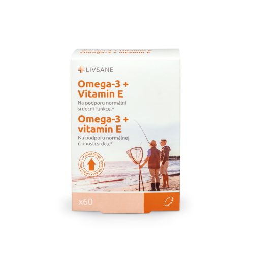 LIVSANE Omega 3 + Vitamin E vysoká dávka 60ks