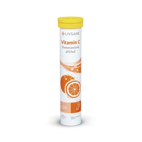 LIVSANE Šumivé tablety CZ Vitamin C pomeranč 20ks