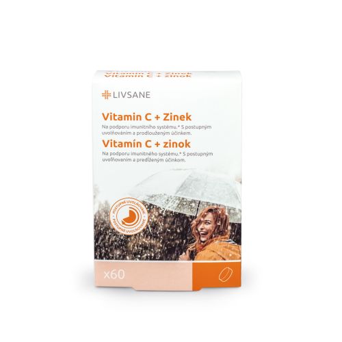 LIVSANE Vitamin C + Zinek vysoká dávka 60ks