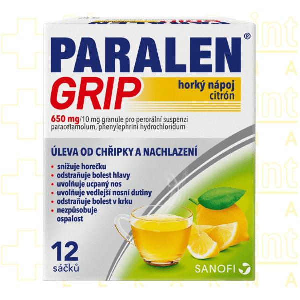 Paralen Grip hork.náp.citr.650/10mg por.gra.sus.12